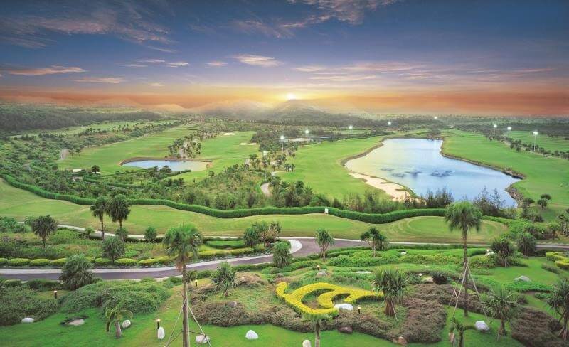 aerial landscape view of the prestigious Miramar Golf & Country Club
