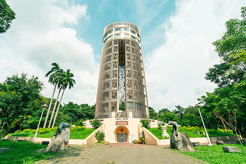 Chiayi Park Sun-Shooting Tower in Chiayi City, Taiwan, a prominent local landmark