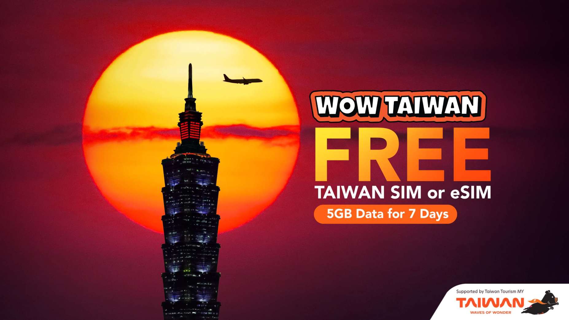 WOW Taiwan Free Taiwan SIM or eSIM